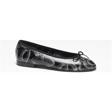 Printed lambskin & patent calfskin, black — Fashion 